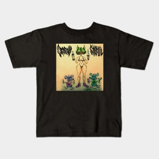 Groovy Ghoul Cat Party Kids T-Shirt